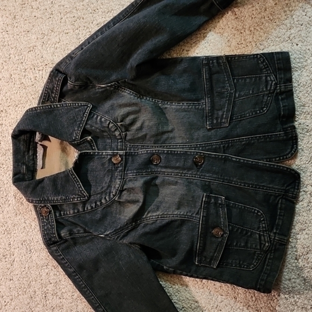 MOTTO YOUR STYLE MANTRA button front denim jacket size‎ small